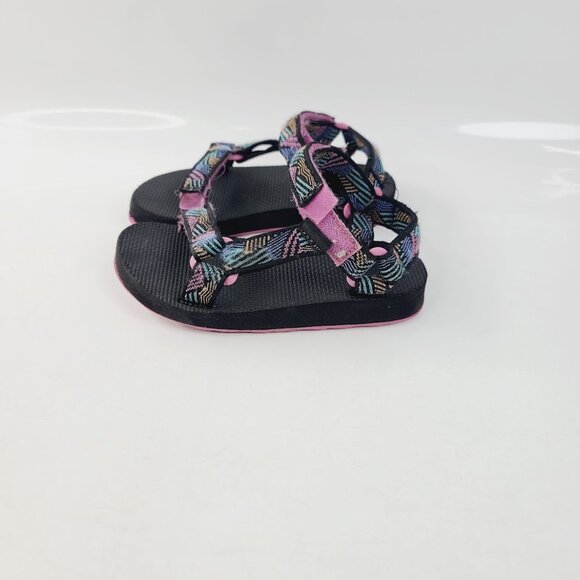 Teva Girls' Borderless Black Original Universal Slingback Sports Sandal Size 12 - Picture 2 of 5